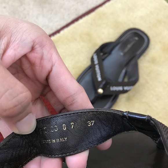 💯 Authentic Louis Vuitton flip flop thongs brown - Picture 6 of 8